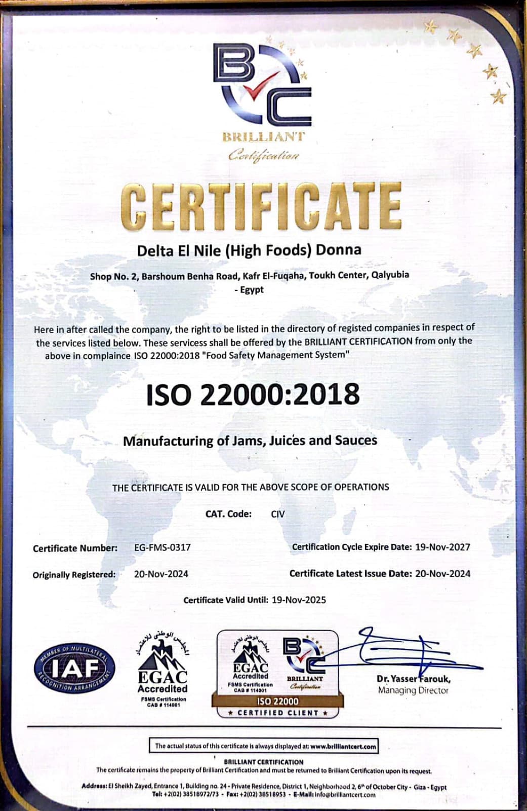 ISO 22000:2018 — Food Safety
