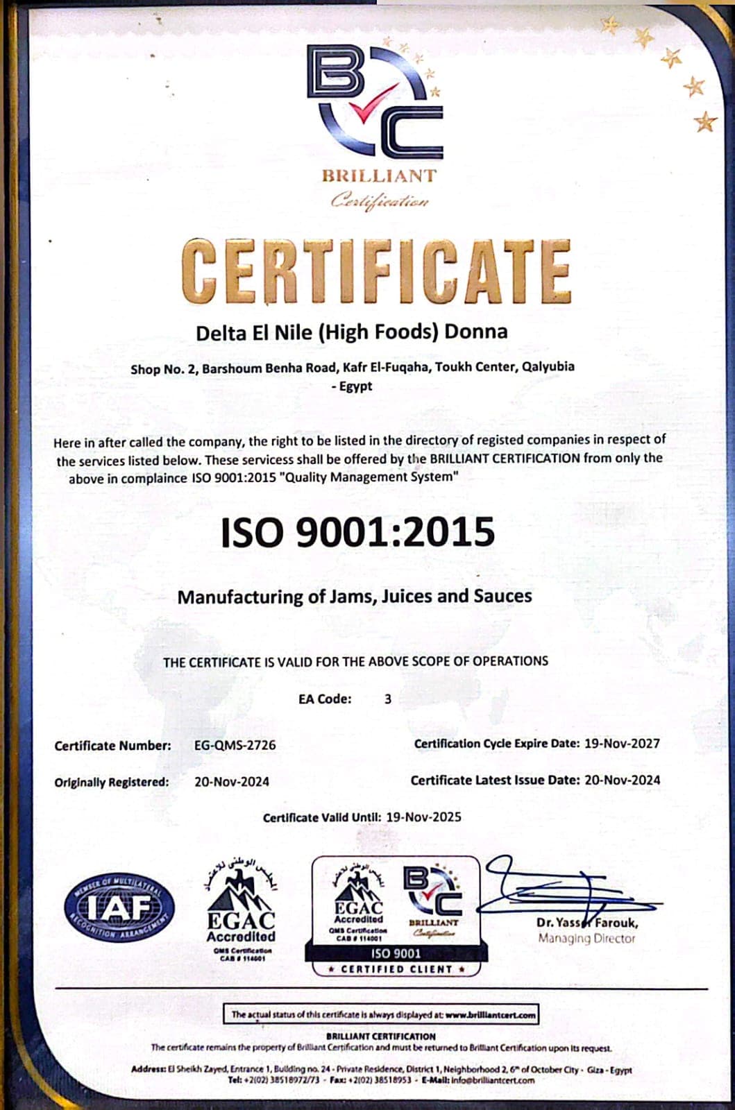 ISO 9001:2015 — Quality Management
