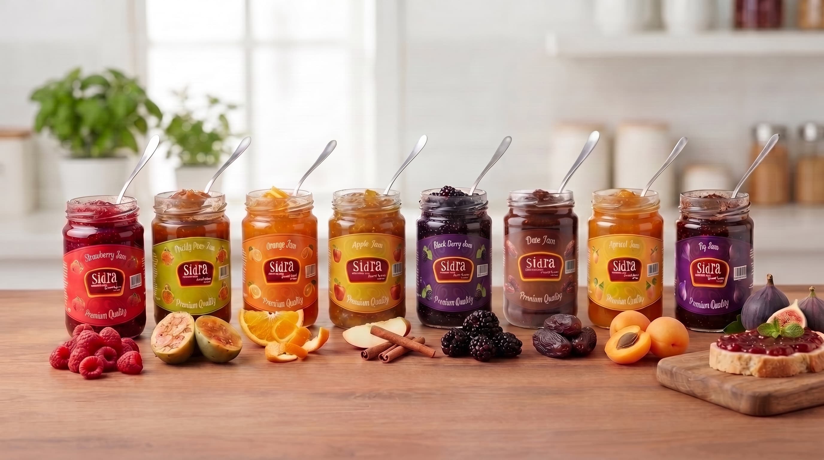 Sidra jam jars range