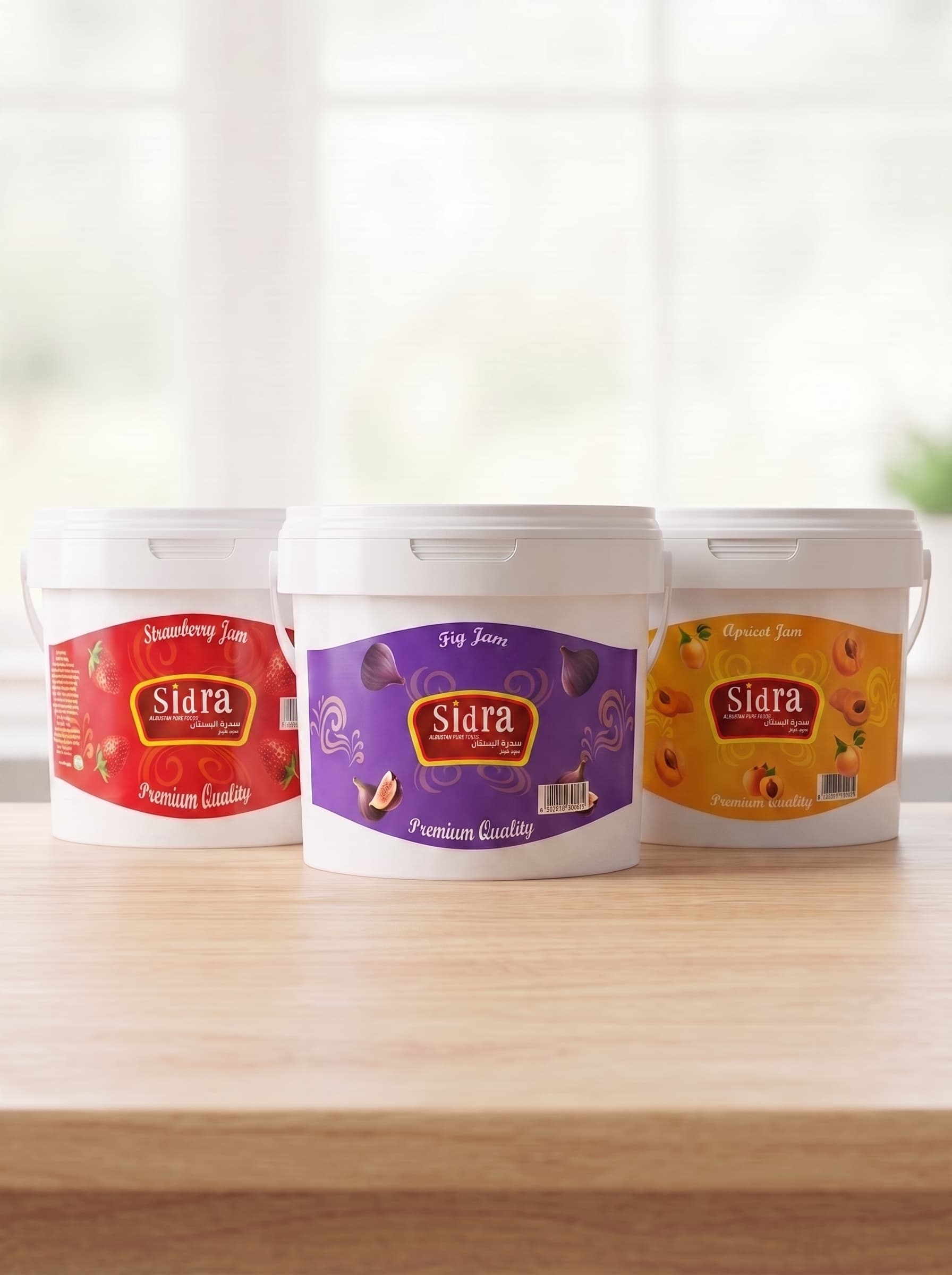 Sidra jam buckets